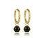 My Bendel Zeshoekige Onyx Oorbellen in Goud