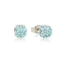 Stralende Oorknopjes met Aqua Zirkonia 6mm
