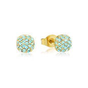 Stralende Oorknopjes met Aqua Zirkonia 6mm