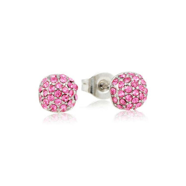 Roze Zirkonia: Oorknopjes 6mm