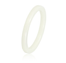 Onbreekbare smalle witte keramieken ring - 2 mm