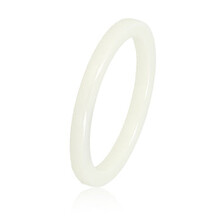 Onbreekbare smalle witte keramieken ring - 2 mm