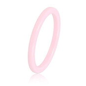 Onbreekbare roze keramieken ring - 2 mm smal