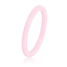 Onbreekbare roze keramieken ring - 2 mm smal