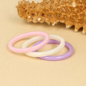 Onbreekbare roze keramieken ring - 2 mm smal