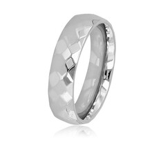 Facetgeslepen ring - 5 mm breed - eigentijdse elegantie