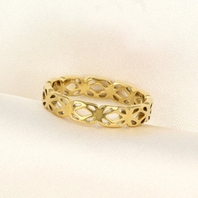 Gouden bloemenring - Tijdloos en elegant sieraad