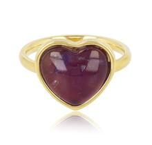 Gouden hartenring - Amethyst edelsteen - Rust & bescherming
