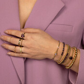 Gouden hartenring - Amethyst edelsteen - Rust & bescherming