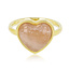 My Bendel Gouden hartenring - Rose Quartz edelsteen - Innerlijke kracht
