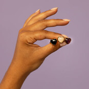 Gouden hartenring - Rose Quartz edelsteen - Innerlijke kracht