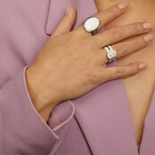 Statement ring - White Aventurine edelsteen