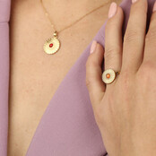 Gouden ring met zonnetje - Carnelian edelsteen - Stijlvol