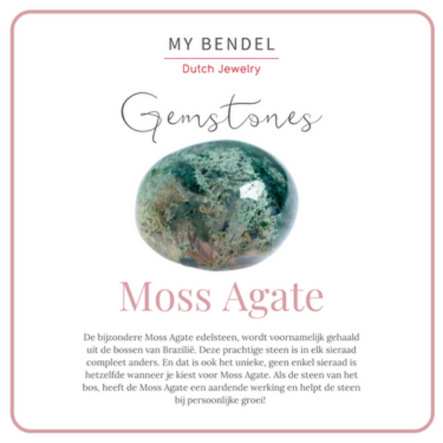 Zegelring met Donkergroene Moss Agate Edelsteen