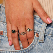 Zegelring met Donkergroene Moss Agate Edelsteen