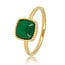 My Bendel Zegelring met Green Agate Edelsteen