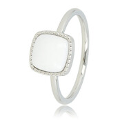 Zegelring - White Aventurine edelsteen - Chique look