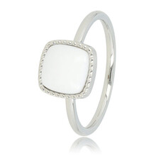 Zegelring - White Aventurine edelsteen - Chique look