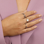 Zegelring - White Aventurine edelsteen - Chique look