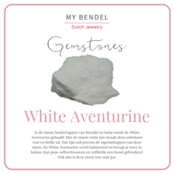 Zegelring - White Aventurine edelsteen - Chique look