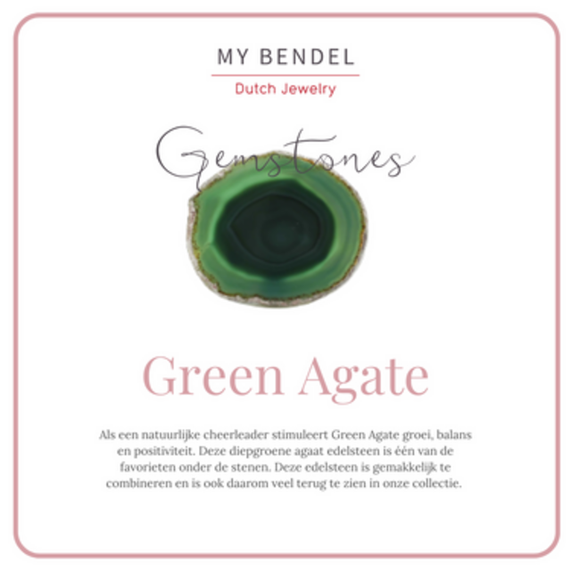 Gouden zegelring - Green Agate edelsteen - Chique uitstraling