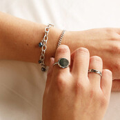 Ring - unieke zwarte parel - elegante uitstraling