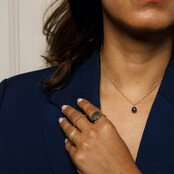 Ring - unieke zwarte parel - elegante uitstraling