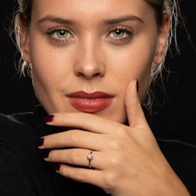 Ring met zirkonia - Minimalistisch Stainless steel ontwerp