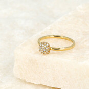 Ring met zirkonia - Minimalistisch Stainless steel ontwerp