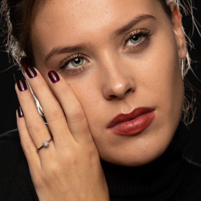 Ring met zirkonia - Minimalistisch Stainless steel ontwerp