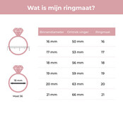 Aanschuifring - groene glassteen - twisted randje