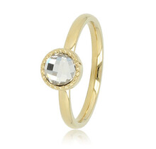 Ring - kristal glassteen - twisted randje