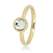Ring - kristal glassteen - twisted randje