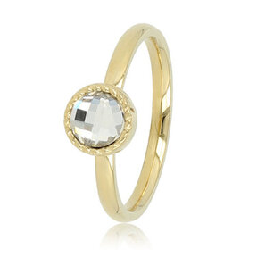Ring - kristal glassteen - twisted randje