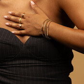 Ring - kristal glassteen - twisted randje