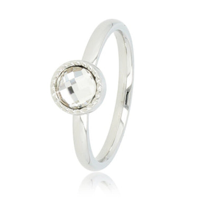 Ring - kristal glassteen - twisted randje