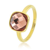 Ring - roze facet kristal glassteen