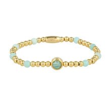Gouden Bedelarmband met Amazonite Edelsteen