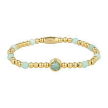 Gouden Bedelarmband met Amazonite Edelsteen