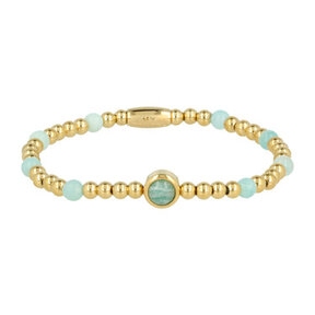 Gouden Bedelarmband met Amazonite Edelsteen