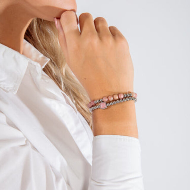 Elastische Rhodonite Armband voor Dames