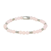 Rose Quartz Armband - Luxe stainless steel Design