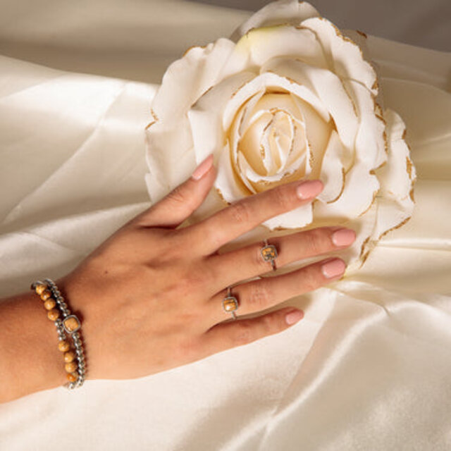 Elastische Armband met Picture Jasper Edelsteen