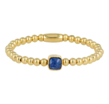 Gouden armband met Blue Aventurine edelsteen