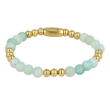 Gouden Amazonite Armband Elastisch - Rustgevend Accessoire