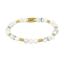 Gouden Howlite Armband - Luxe Kalmerende Sieraden