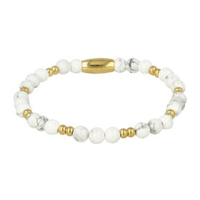 Gouden Howlite Armband - Luxe Kalmerende Sieraden