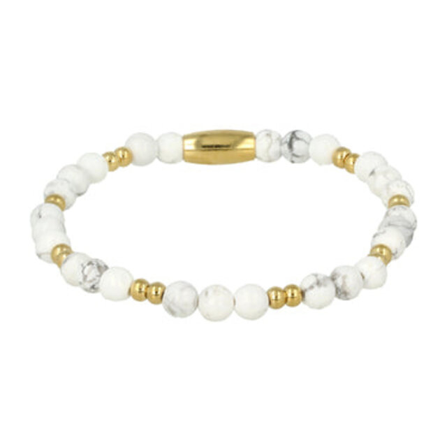 Gouden Howlite Armband - Luxe Kalmerende Sieraden