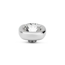 Vivid Quadrate Steentje Crystal Zilver