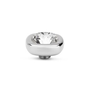 Vivid Quadrate Steentje Crystal Zilver